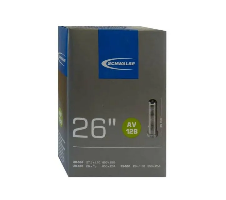 Камера SCHWALBE 26-27.5" авто, AV12B 26"Х3/4-1.00 (20/28-584/590) IB AGV 40мм