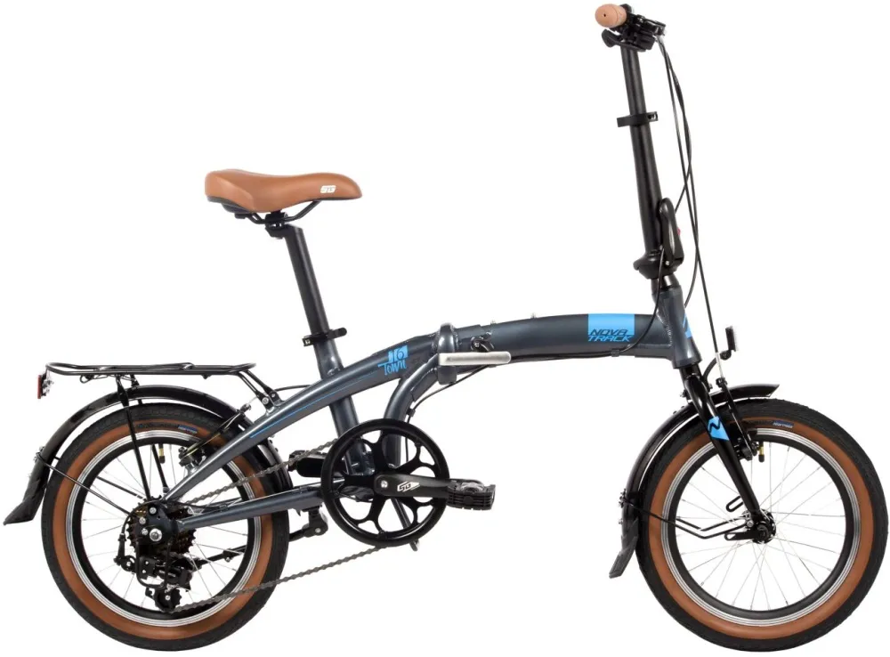 Велосипед NOVATRACK 16" TOWN  серый складной